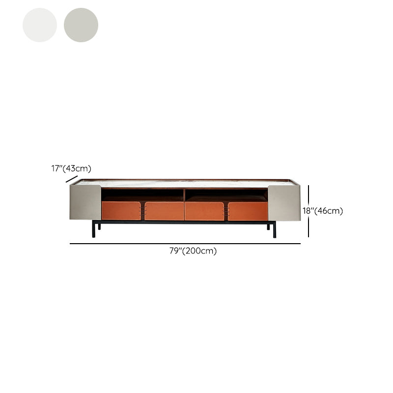 Open Storage TV Media Console Contemporary Media Console with 2/3 Drawers