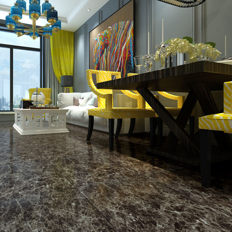 Peel and Stick Flooring Vinyl Square Marble Print Indoor Flooring Vinyl