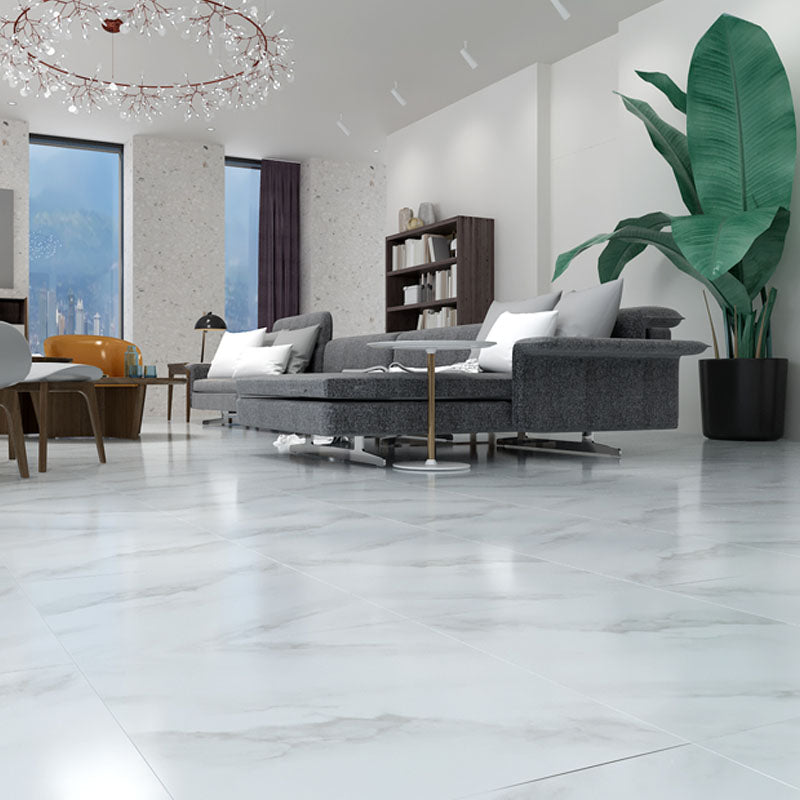 Peel and Stick Flooring Vinyl Square Marble Print Indoor Flooring Vinyl