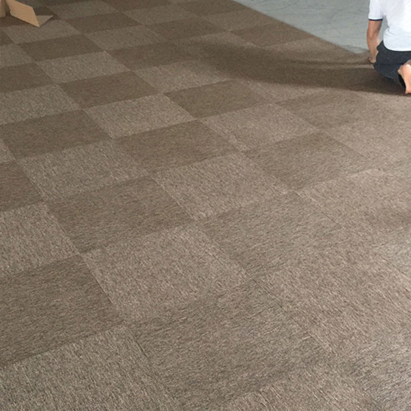 Indoor Carpet Tiles Square Pattern Multi Level Loop Peel and Stick Carpet Tiles