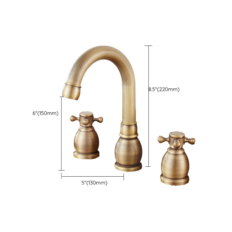 Widespread Bathroom Faucet 3 Holes Low Arc Vessel Sink Bathroom Faucet