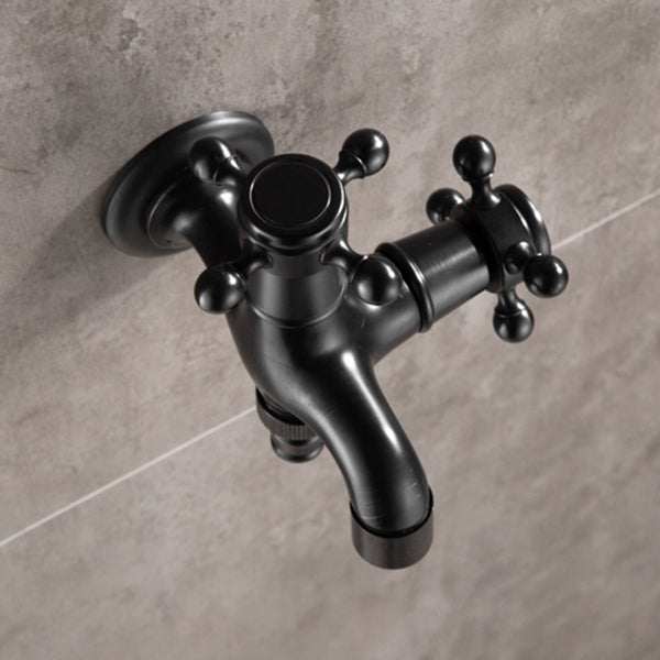 Widespread Bathroom Sink Faucet Wall Mounted Cross Handle Faucet