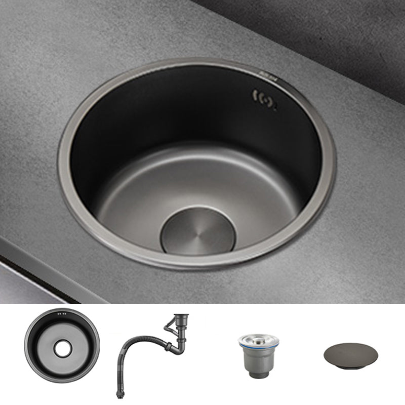 Kitchen Sink Round Single Bowl Fade Resistant Undermount Stainless Steel Kitchen Sink