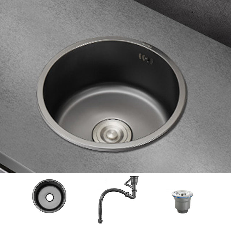 Kitchen Sink Round Single Bowl Fade Resistant Undermount Stainless Steel Kitchen Sink