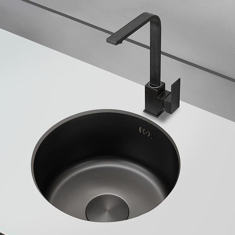 Kitchen Sink Round Single Bowl Fade Resistant Undermount Stainless Steel Kitchen Sink