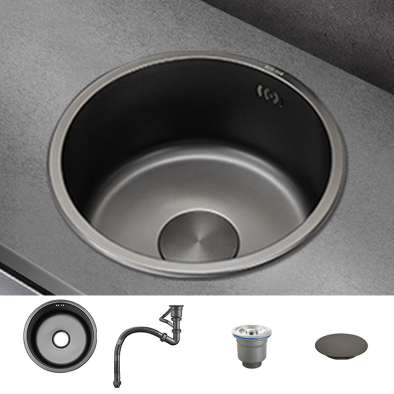 Kitchen Sink Round Single Bowl Fade Resistant Undermount Stainless Steel Kitchen Sink