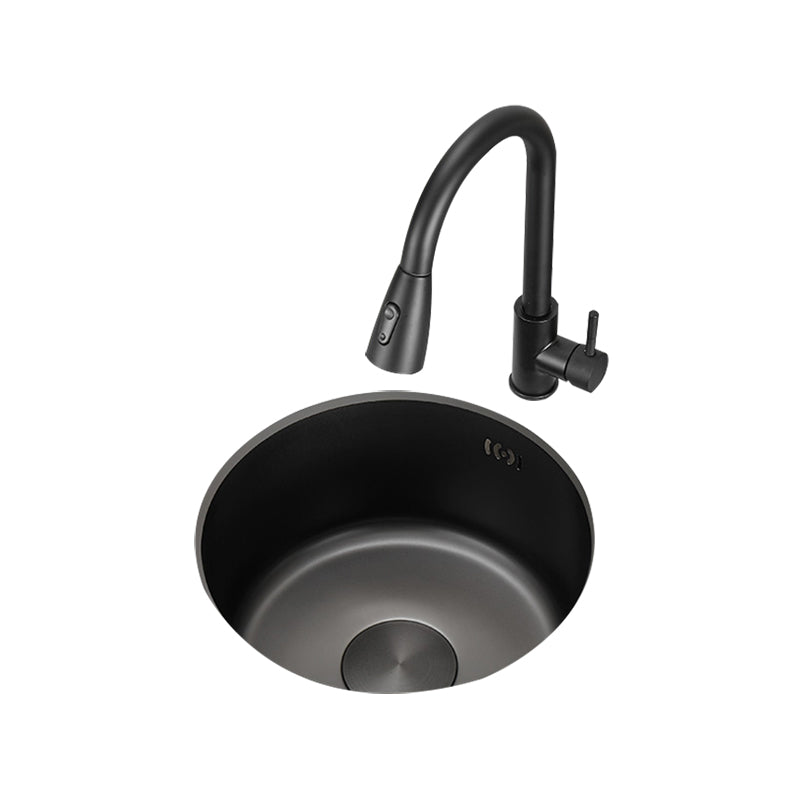 Kitchen Sink Round Single Bowl Fade Resistant Undermount Stainless Steel Kitchen Sink