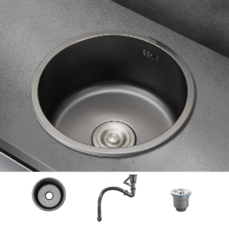 Kitchen Sink Round Single Bowl Fade Resistant Undermount Stainless Steel Kitchen Sink