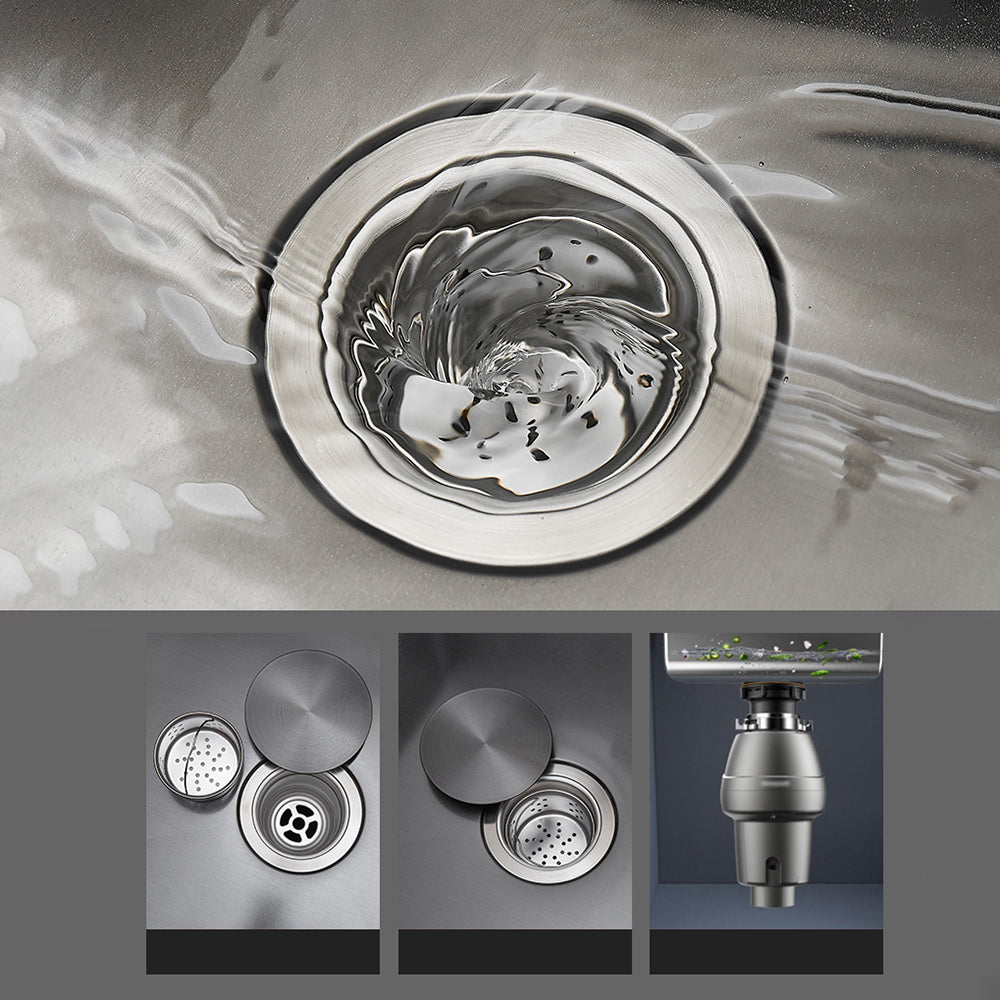 Kitchen Sink Round Single Bowl Fade Resistant Undermount Stainless Steel Kitchen Sink