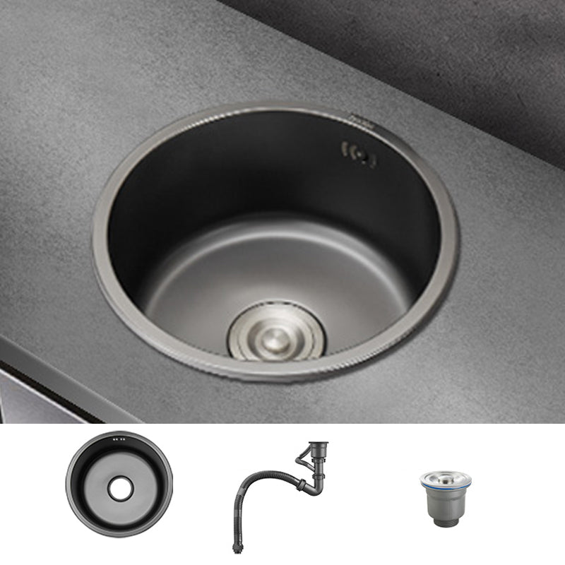 Kitchen Sink Round Single Bowl Fade Resistant Undermount Stainless Steel Kitchen Sink