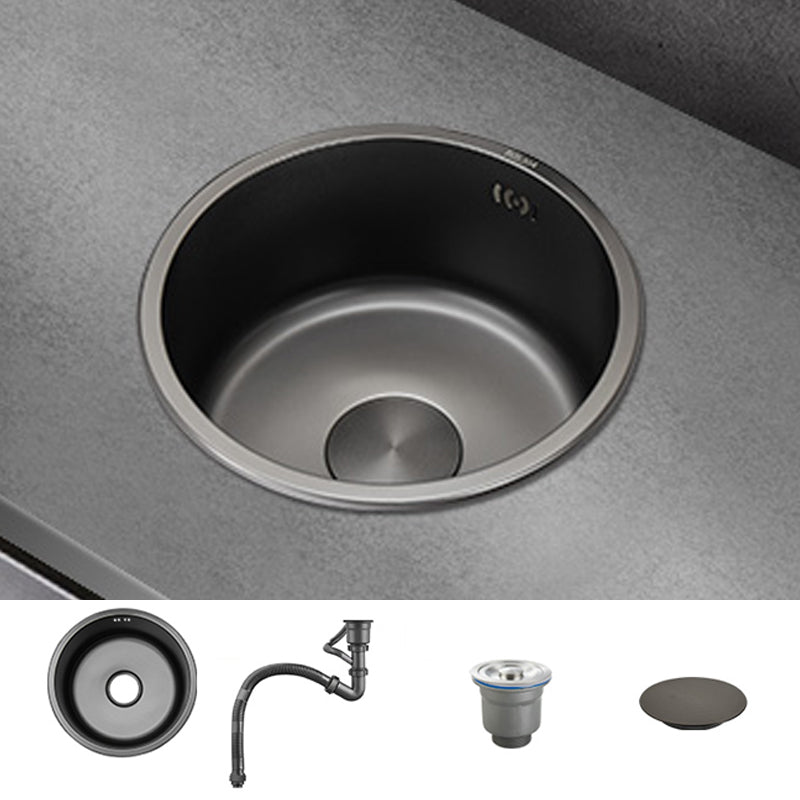 Kitchen Sink Round Single Bowl Fade Resistant Undermount Stainless Steel Kitchen Sink