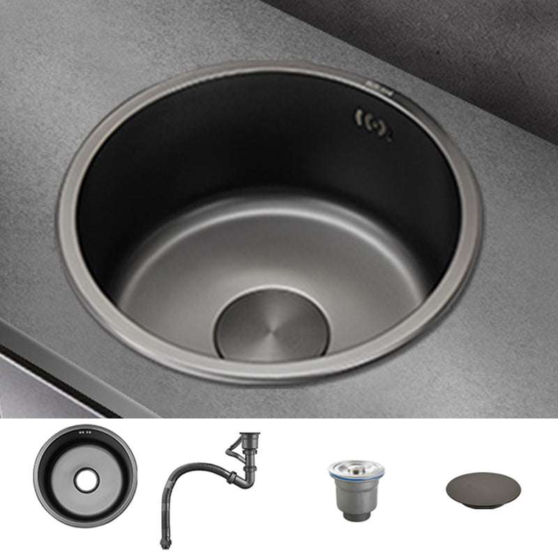 Kitchen Sink Round Single Bowl Fade Resistant Undermount Stainless Steel Kitchen Sink