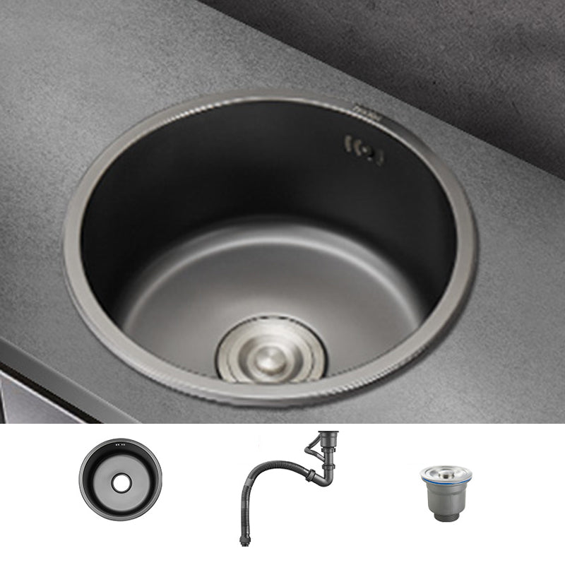 Kitchen Sink Round Single Bowl Fade Resistant Undermount Stainless Steel Kitchen Sink