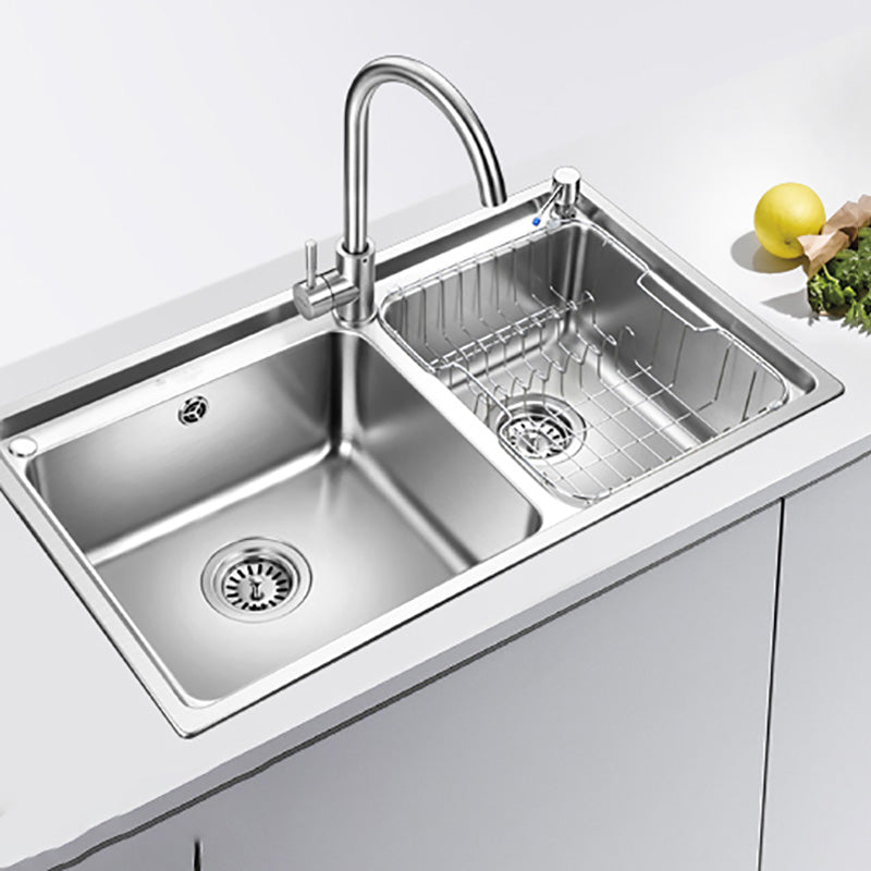 Stainless Steel Kitchen Sink Overflow Hole Design Kitchen Double Sink