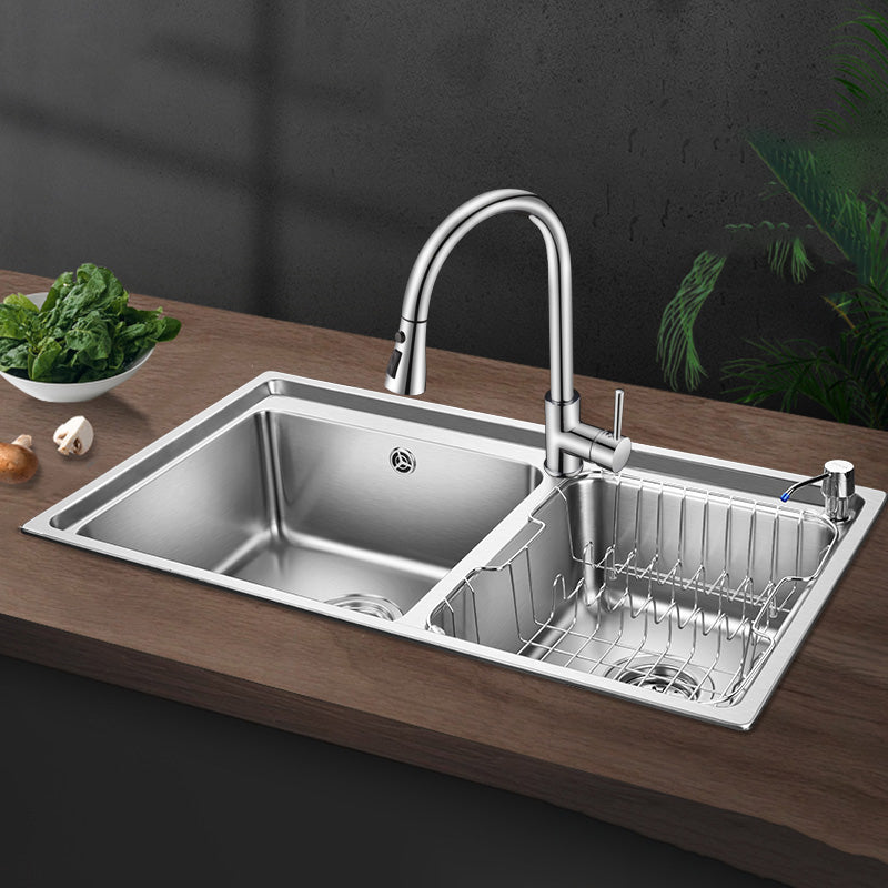 Stainless Steel Kitchen Sink Overflow Hole Design Kitchen Double Sink