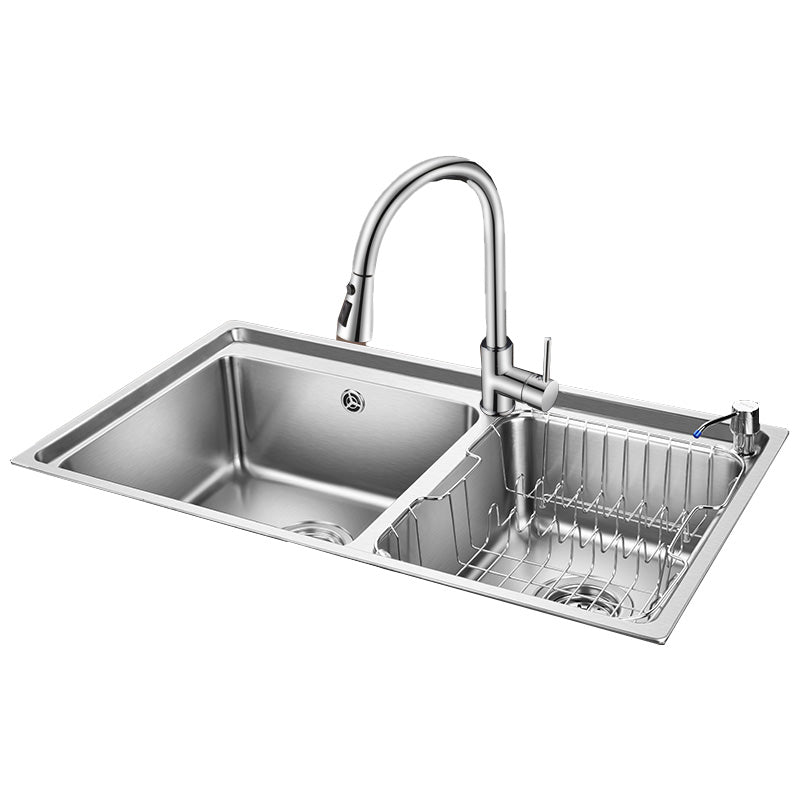 Stainless Steel Kitchen Sink Overflow Hole Design Kitchen Double Sink