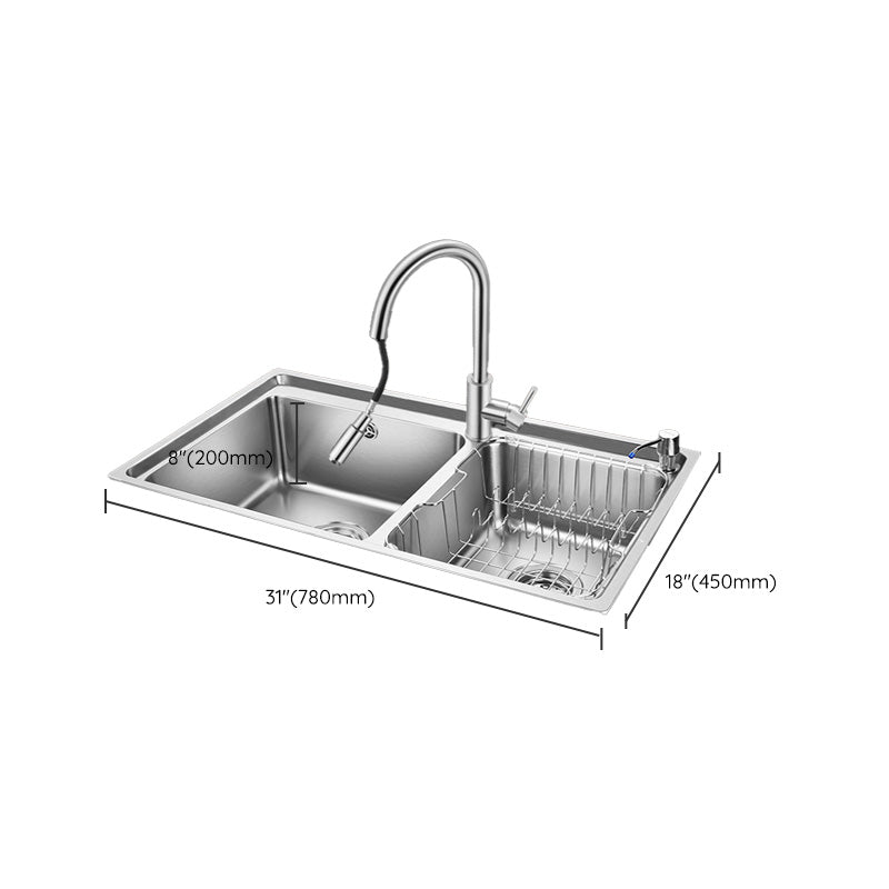 Stainless Steel Kitchen Sink Overflow Hole Design Kitchen Double Sink