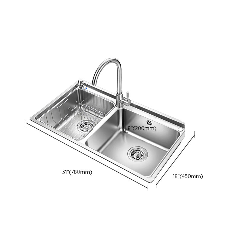 Stainless Steel Kitchen Sink Overflow Hole Design Kitchen Double Sink