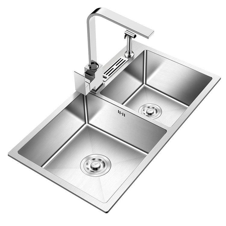 Modern Style Kitchen Sink Stainless Steel Kitchen Double Sink with Soundproofing