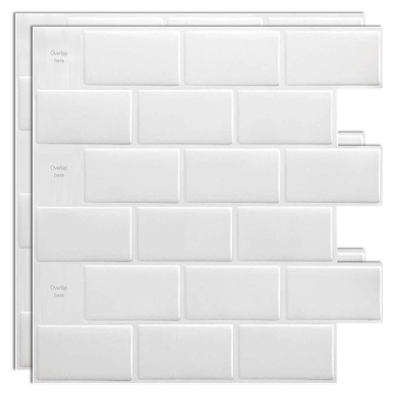 Plastic Peel & Stick Subway Tile Modern Simple Peel & Stick Subway Tile