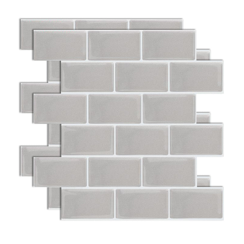 Plastic Peel & Stick Subway Tile Modern Simple Peel & Stick Subway Tile