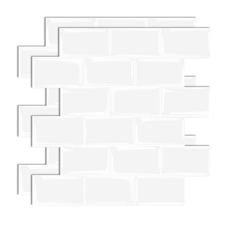 Plastic Peel & Stick Subway Tile Modern Simple Peel & Stick Subway Tile