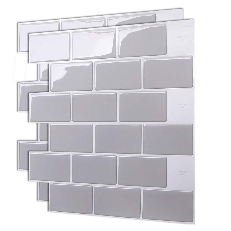 Plastic Peel & Stick Subway Tile Modern Simple Peel & Stick Subway Tile