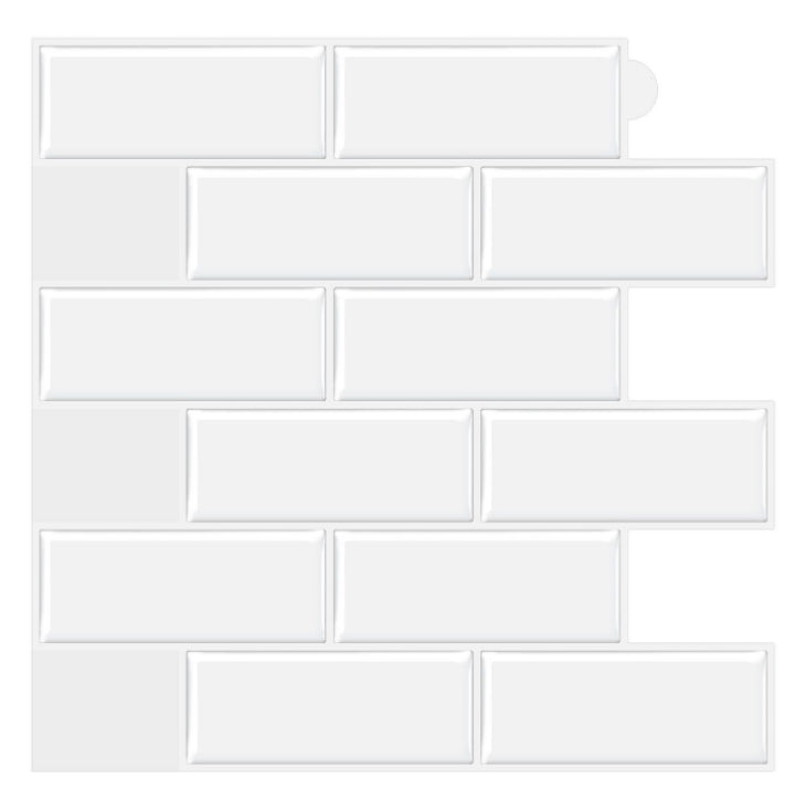 Plastic Peel and Stick Tiles Subway Tile Wallpaper for Kitchen and Bathroom