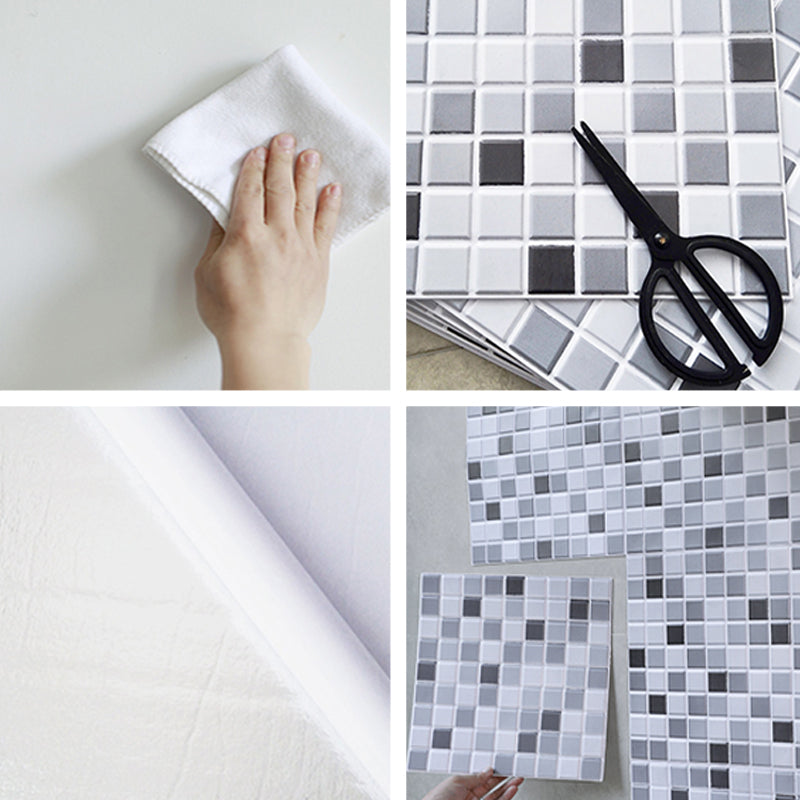 Waterproof Peel & Stick PVC Mosaic Tile Mosaic Tile Wallpaper