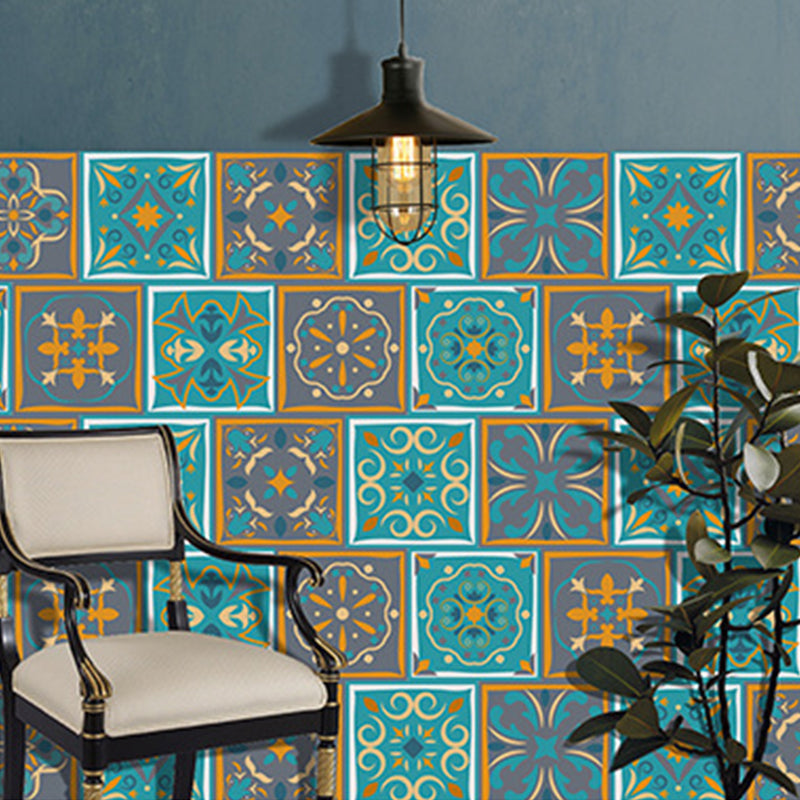 PVC Peel and Stick Backsplash Mosaic Tile Wallpaper with Square Shape