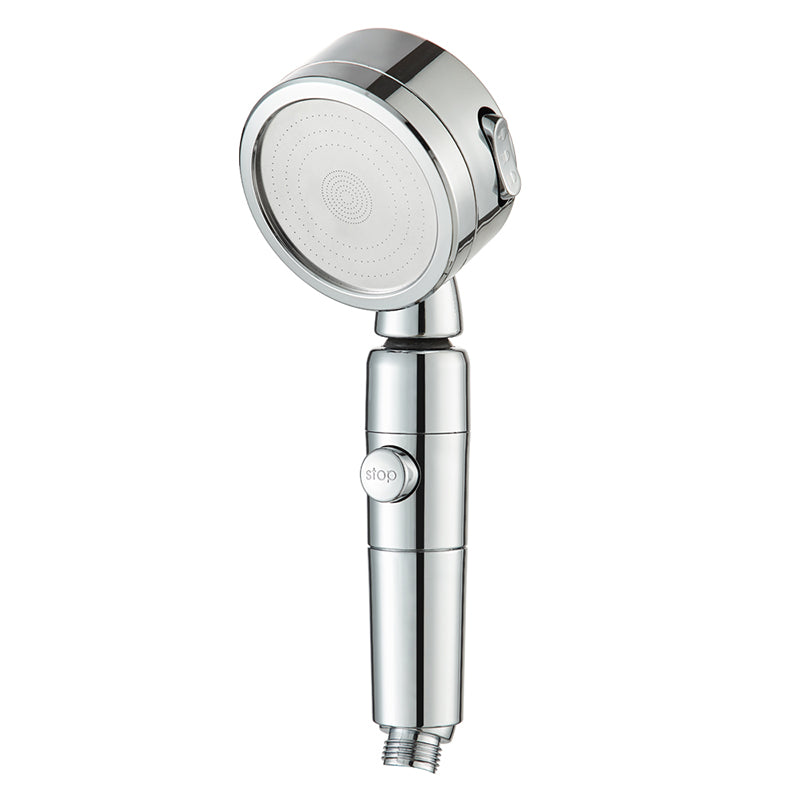 Contemporary 3 Sprays Showerhead Adjustable Spray Pattern Swivel Round Hand Shower