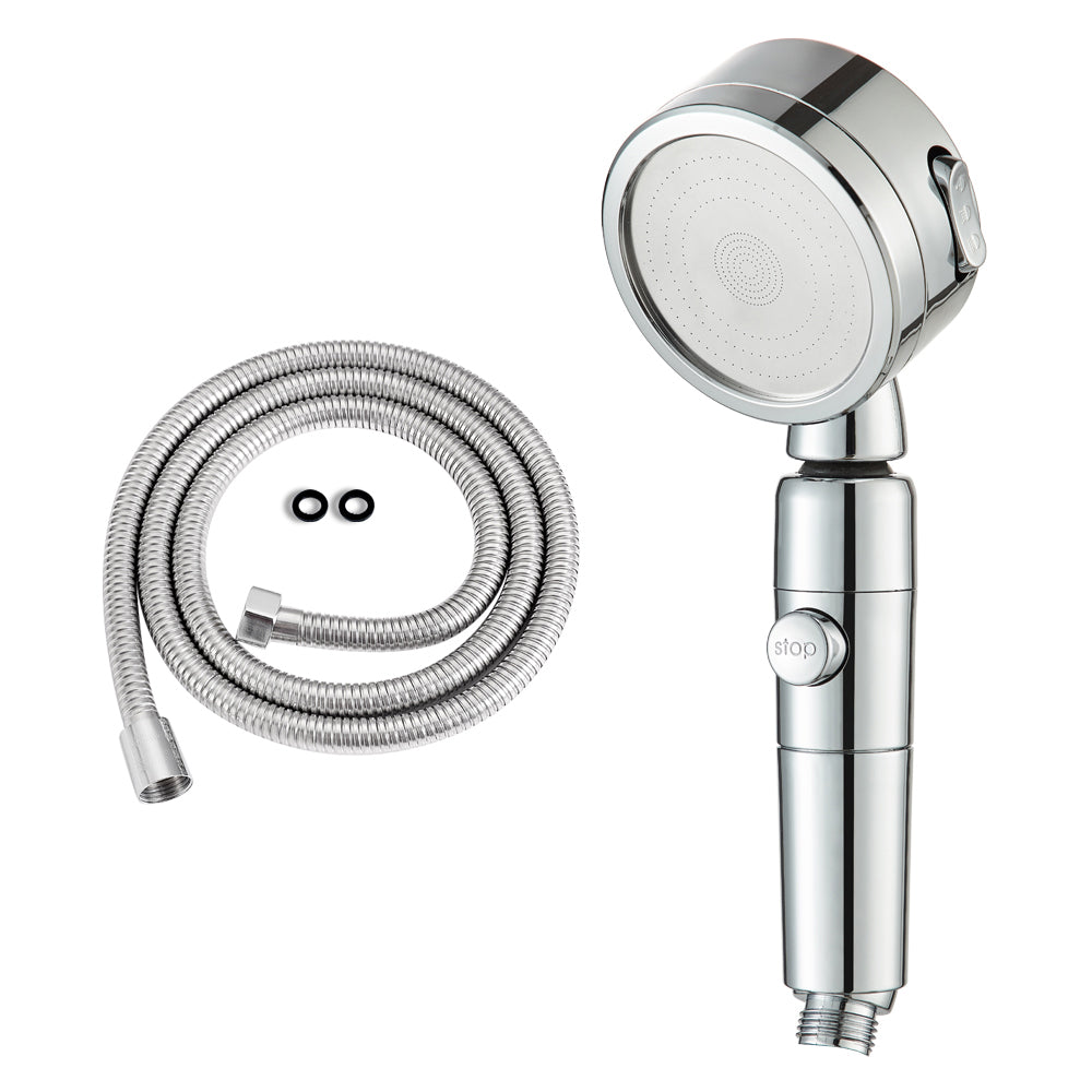 Contemporary 3 Sprays Showerhead Adjustable Spray Pattern Swivel Round Hand Shower