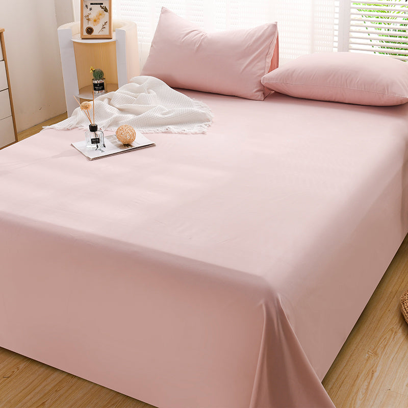 Cotton Bed Sheet Set Solid Color Modern Fitted Sheet for Bedroom