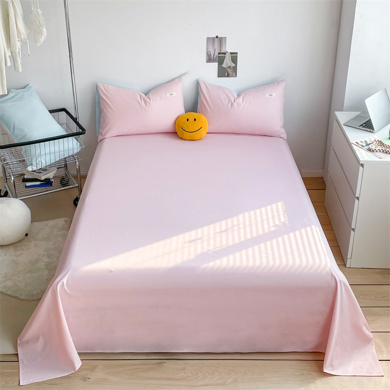 Modern Elegant Bed Sheet Set Solid Color Fitted Sheet for Bedroom