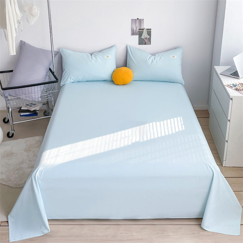 Modern Elegant Bed Sheet Set Solid Color Fitted Sheet for Bedroom