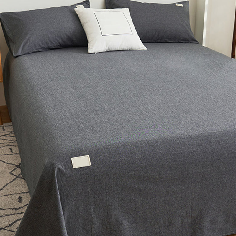 Cotton Fitted Sheet Solid Elegant Basic Pillowcase for Bedroom