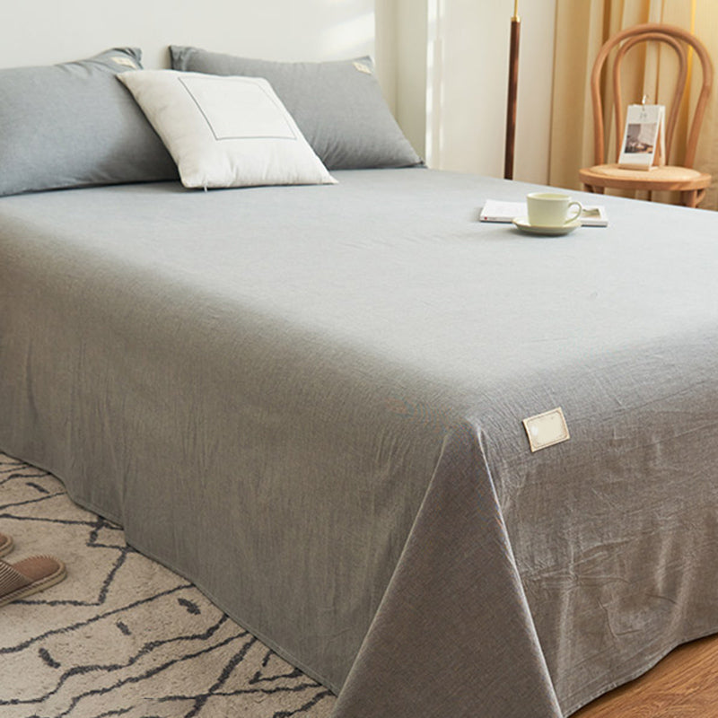 Cotton Fitted Sheet Solid Elegant Basic Pillowcase for Bedroom