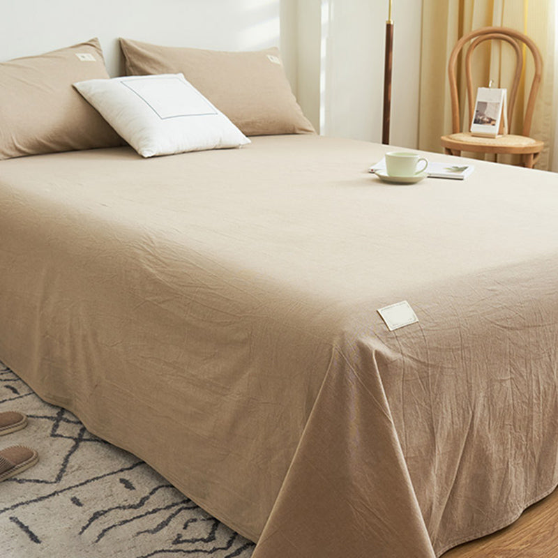 Cotton Fitted Sheet Solid Elegant Basic Pillowcase for Bedroom