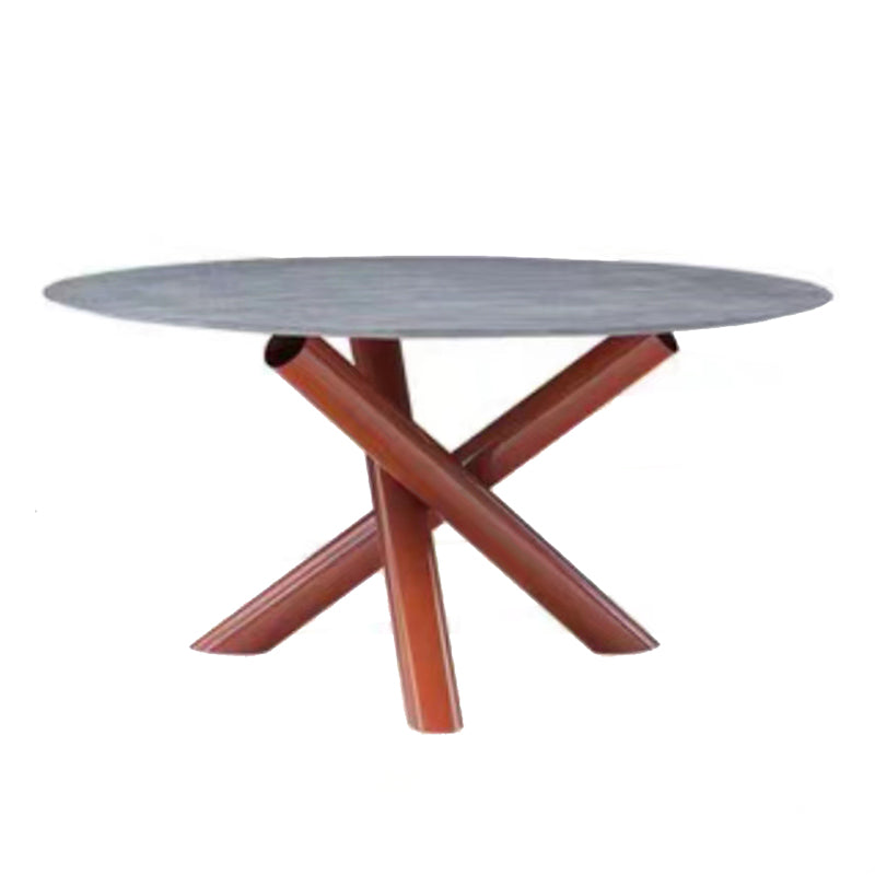 Modern Style Stone Courtyard Table Geometric Waterproof Outdoor Table