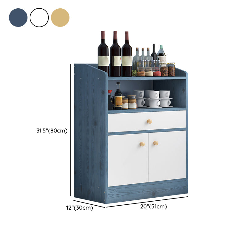 Contemporary Kitchen Dining Server Open Storage Buffet Server Cabinet