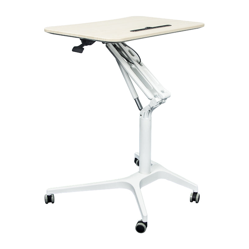 Modern Style Wood Office Desk Rectangular Shape Movable Table with Wheels for Office