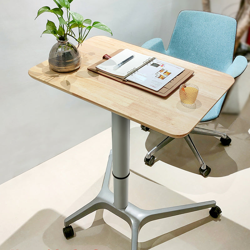 Modern Style Office Task Desk Rectangular Shape Writing Desk with Wheels