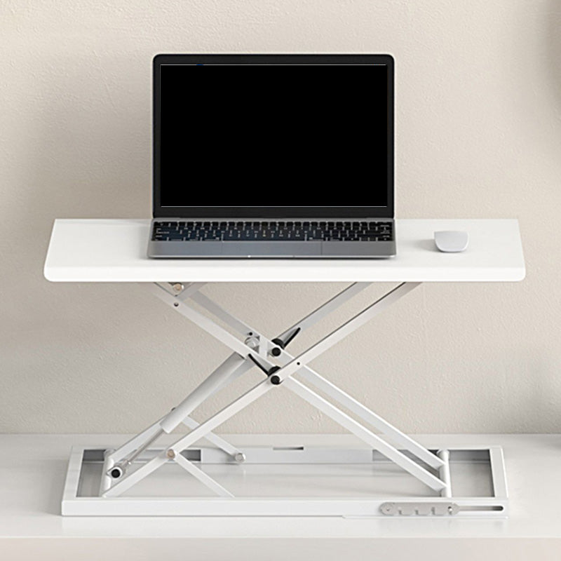 Rectangular Shaped Collapsible Laptop Table Wood Task Desk in Black/White