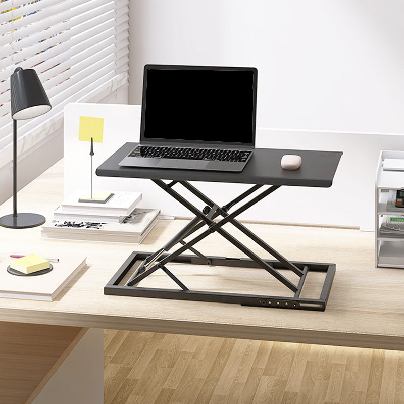 Rectangular Shaped Collapsible Laptop Table Wood Task Desk in Black/White