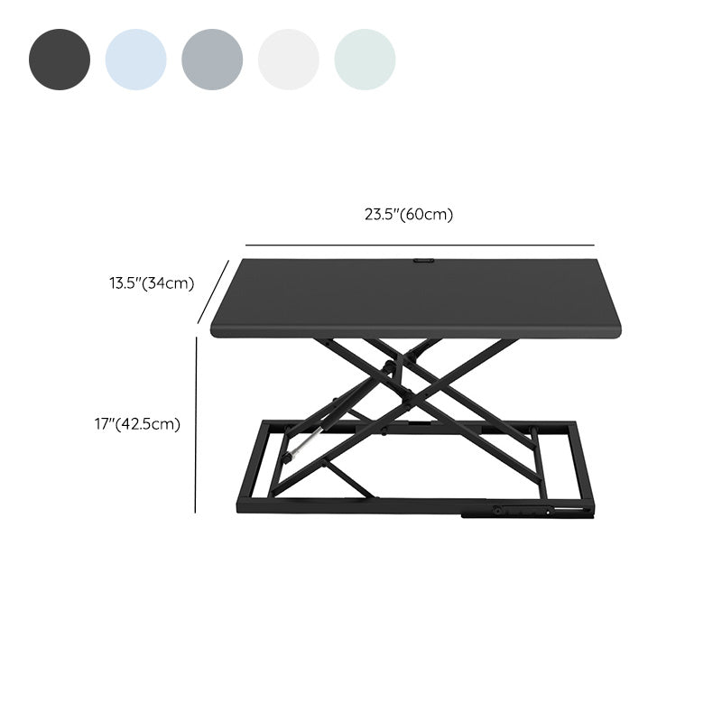 Rectangular Shaped Collapsible Laptop Table Wood Task Desk in Black/White