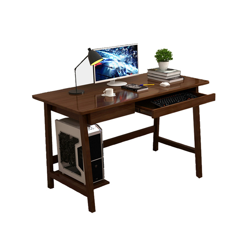 Scandinavian Solid Wooden Office Desk Home Writing Desk with Single Drawer