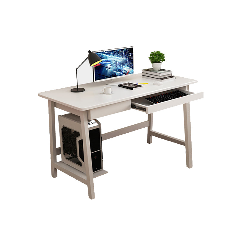 Scandinavian Solid Wooden Office Desk Home Writing Desk with Single Drawer