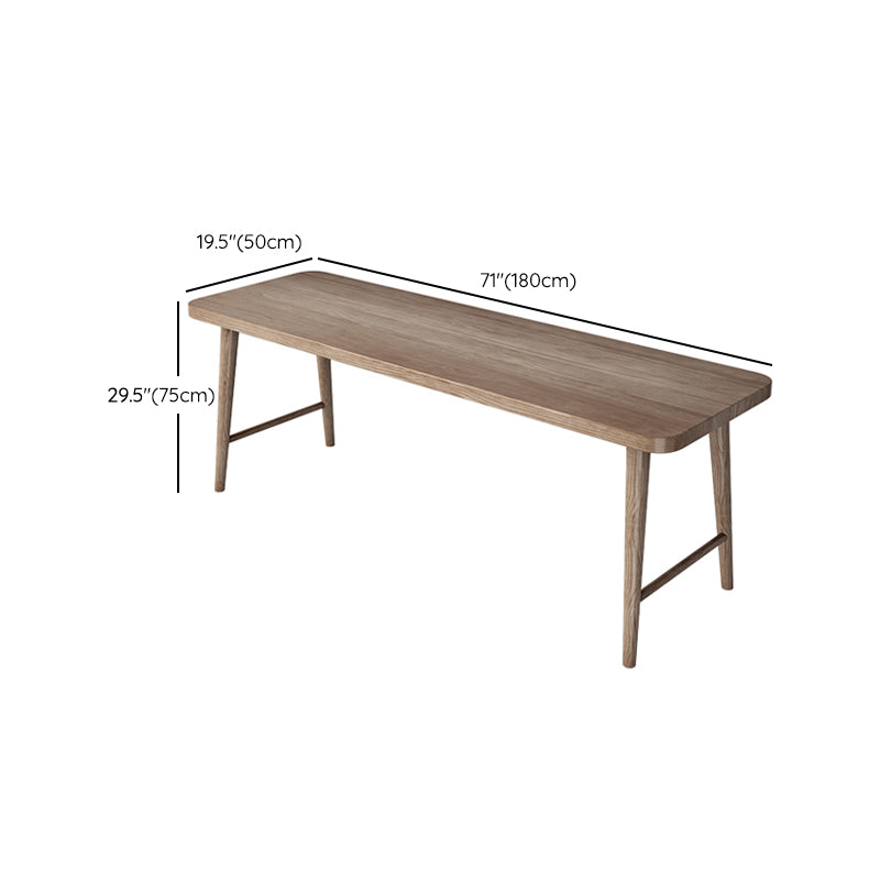 Modern Solid Wood Office Desk 29.53" Tall Rectangle Writing Desk with H-Shape Base