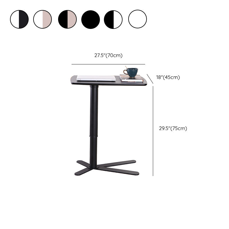 Rectangular Shaped Reversible Laptop Table Wood Writing Desk in Black/White/Natural