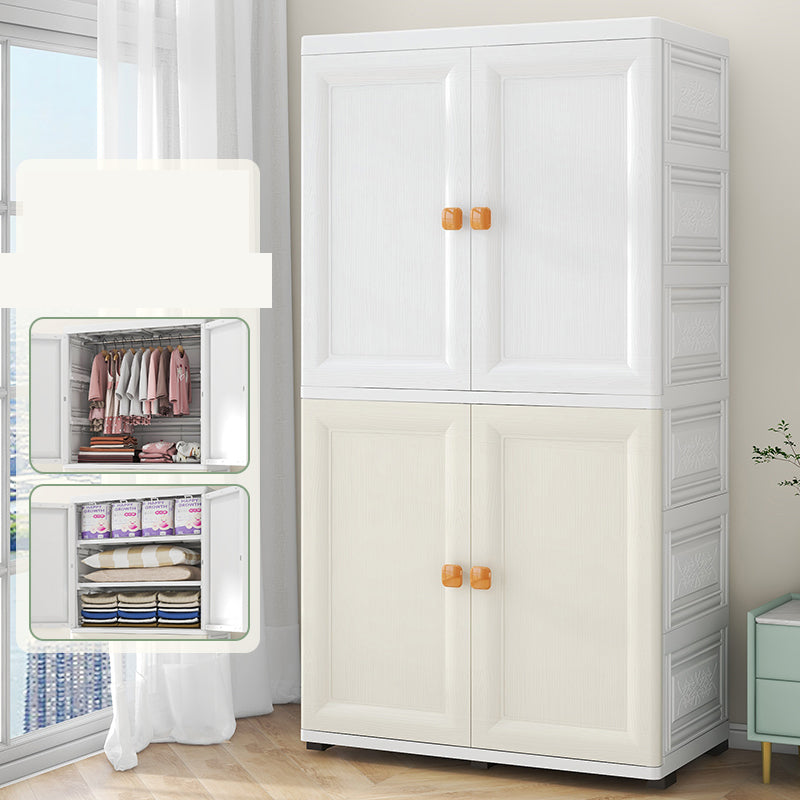 Modern Style Kid's Wardrobe Plastic Door Wardrobe Closet for Bedroom